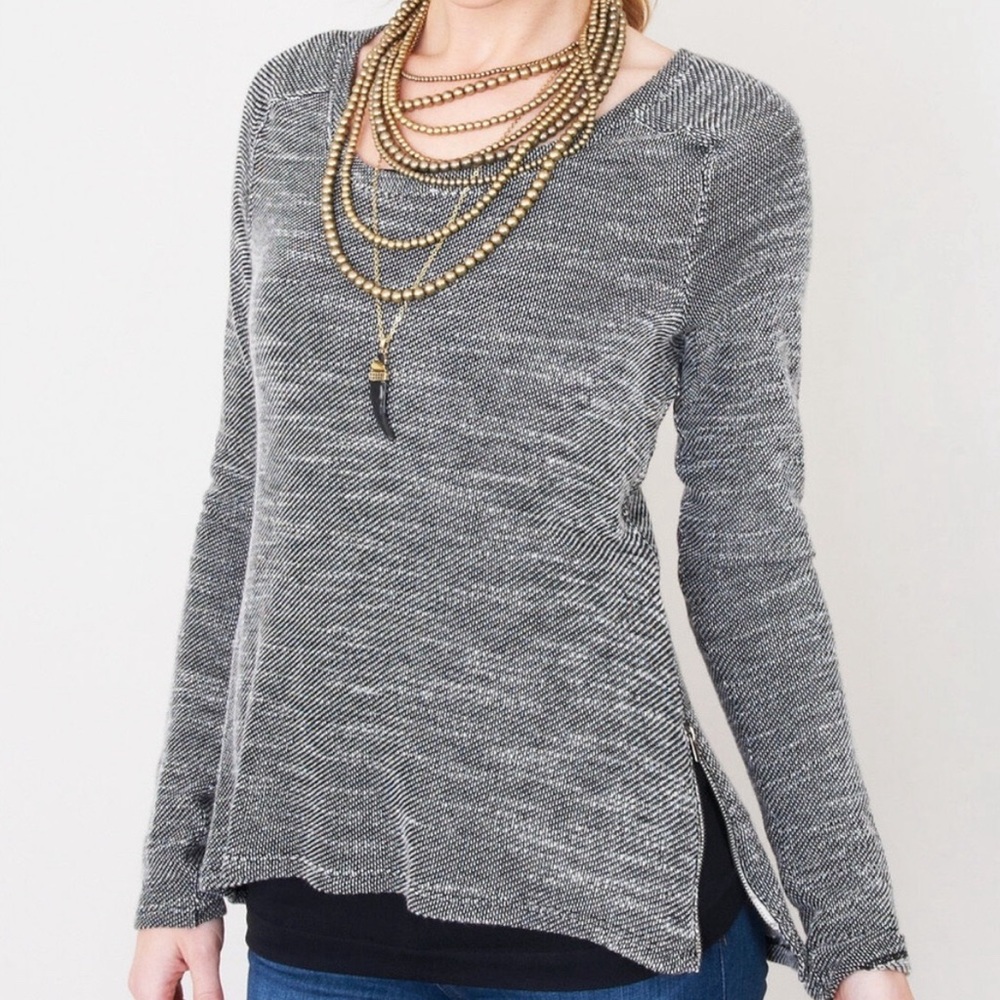 Red Haute Gray Sweater
